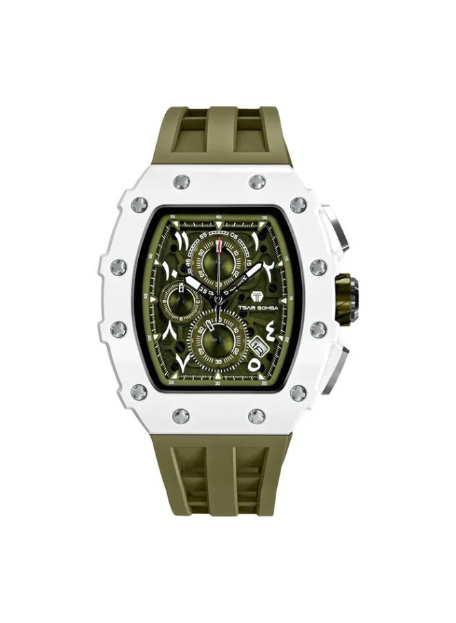 TSAR BOMBA Men's Silicone Analog Watch TB8204QA-03 - 43.5*50.7 mm - Image 1